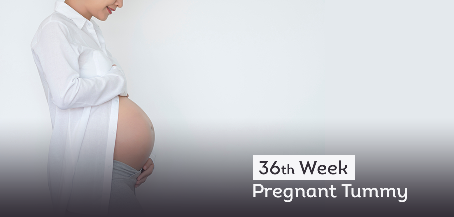 36 th Week Pregnant Tummy 1