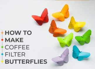 How to make coffee filter butterflies