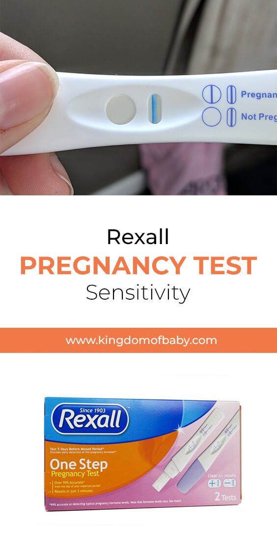 Rexall Pregnancy Test Sensitivity