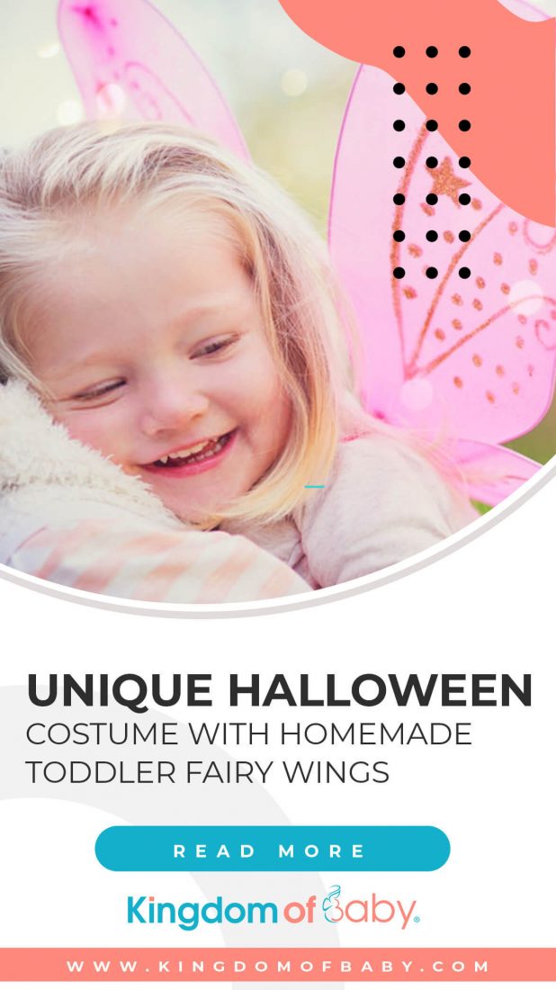 Unique Halloween Costume with Homemade Toddler Fairy Wings