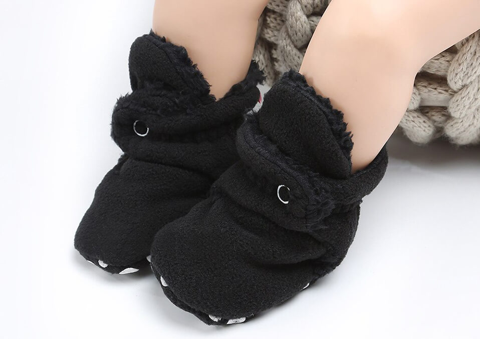 BSGSH Baby Newborn Christmas Cozy Fleece Booties Santa Claus/Snowman/Elk Slipper Socks with Non Skid Bottom 