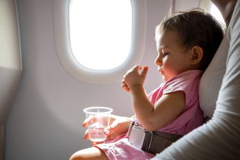 flying with an infant on lap
