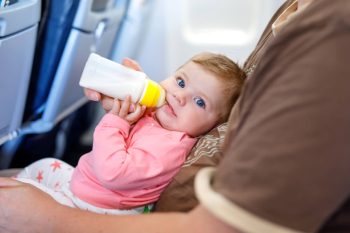 flying with an infant on lap